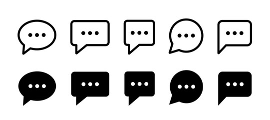Comment icon. Speech bubble symbol. Speech bubble icon. Chat icon. Online conversation, comment, talking, help. Vector illustration