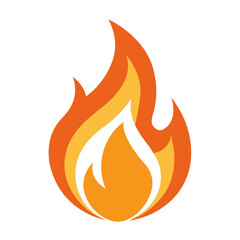 Flame icon in vector AI format&mdash;perfect for heat, danger, energy, and warning-themed digital projects.