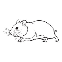 Deepest Hamster Resilience Capacity - Hamster vector - Hamster Line art - Hamster Drawing - Vector Lineart of Hamster - hamster icon - outline of hamster

