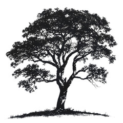 Mahogany Tree isolated on a transparent background