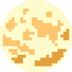 pixel illustration of full moon