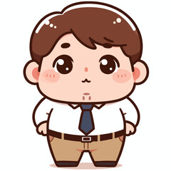 cute chubby adult male vector image 