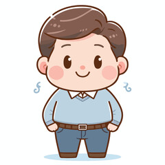 cute chubby adult male vector image 
