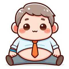 cute chubby adult male vector image 