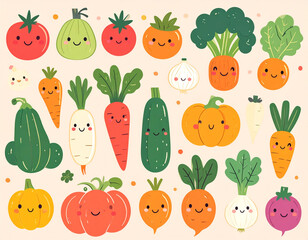 seamless pattern with vegetables