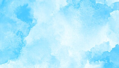 Abstract watercolor clouds in light blue