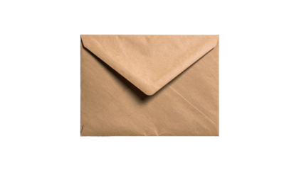 Brown Envelope Isolated on Transparent Background