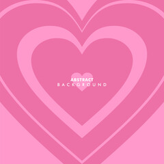 Retro style abstract background with a repeating tunnel of pink hearts for romance and love concepts.
