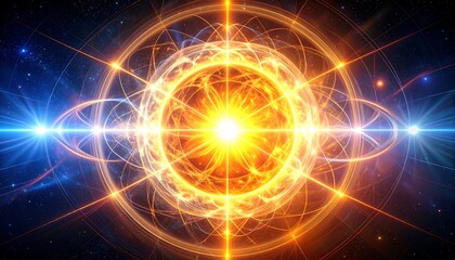 Abstract energy sphere in space