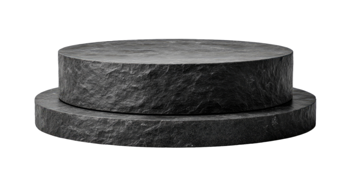 Dark gray stone pedestal
