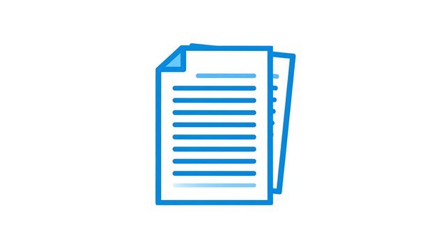 Stack of document papers with lines.