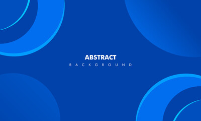 Modern abstract blue background with layered circular shapes and copy space. Minimalist geometric design for a website or presentation.