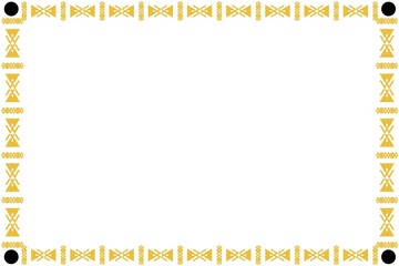 Simple Unique Frame, Border Frame with White Background, Photo Frame, Golden and Black Frame