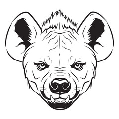 Desert Hyena Silent Presence Air - Hyena vector - Hyena Line art - Hyena Drawing - Vector Lineart of Hyena - Hyena illustration - vector of hyena

