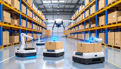 Warehouse robots and drone delivery.