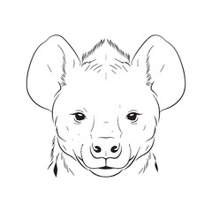 Distinct Hyena Mane Feature Shape - Hyena vector - Hyena Line art - Hyena Drawing - Vector Lineart of Hyena - Hyena illustration - vector of hyena

