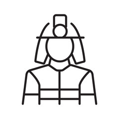 Single outline icon of fire fighter personnel as emergency response figure. Linier style. Editable stroke. Vector illustration.