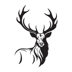 Naklejka premium Deer Silhouette Vector Illustration Design