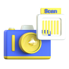 QR code 3D Icon Colorful Style