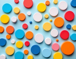 Playful Collection Colorful Circular Objects
