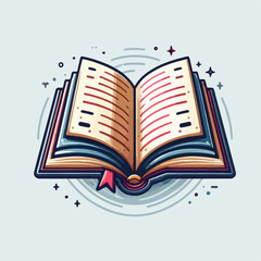 vector illustration of an open book
