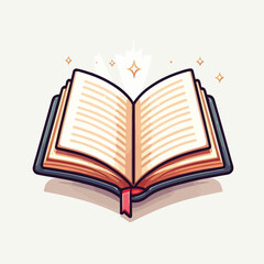 vector illustration of an open book