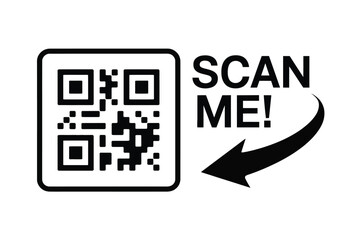 QR Code vector Set &ndash; "Scan Me" Frames, Mobile App & Payment Vector Illustrations