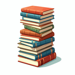 vector image of a stack of books