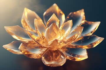 Abstract Glowing Gem Lotus