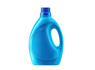 Bright blue plastic detergent bottle