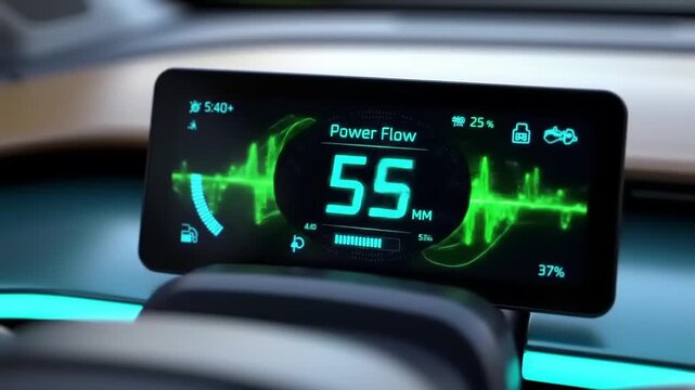 Electric Car Dashboard Display.