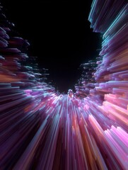 Abstract digital art piece that appears to be a tunnel or a tunnel-like structure.