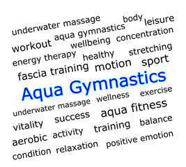 Aqua Gymnastics Wordcloud - illustration