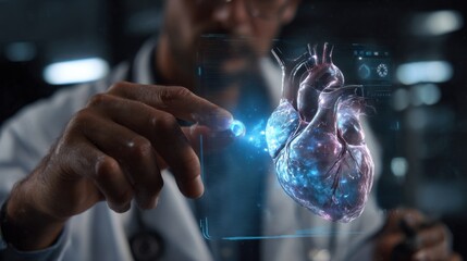 Innovative heart surgery techniques hospital digital visualization medical environment close-up view health concepts