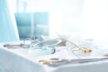 Surgical instruments for laparoscopy in prostate adenoma procedure