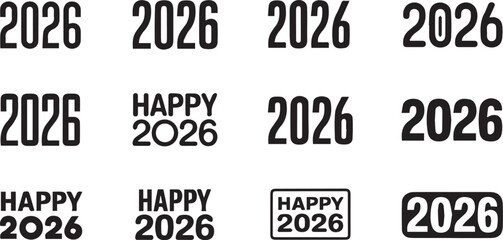 set of welcome to 2026, happy 2026