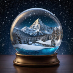 christmas ball in the snow