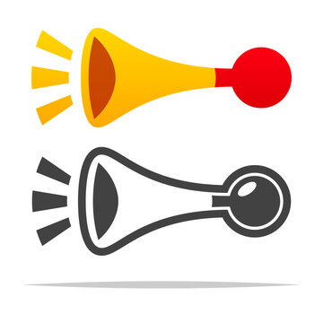 Car horn vector isolated illustration