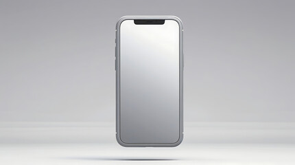 A modern smartphone with a blank screen on a plain background, sleek and contemporary, 4K and HD image.