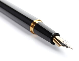 Close-up of a black fountain pen