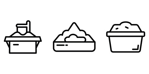 sandbox outline or line icon design bundle.