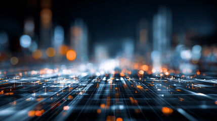 
Tecnology concept with blur bin background bokeh 