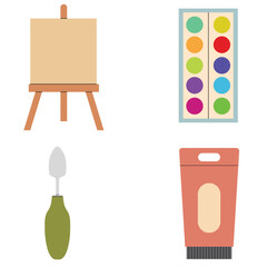 painting art tools vector illustration