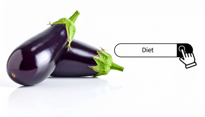 Place purple branches on a white background and search for 'diet'.