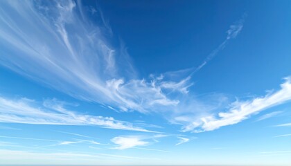 Vast blue sky with wispy clouds (1)