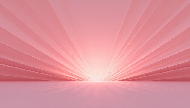 Soft pink rays radiate from center