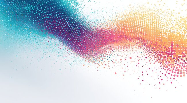 Abstract swirling dots in pastel colors