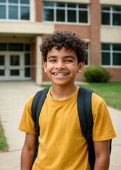 Smiling African American boy, a portrait of youth and happiness