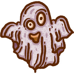 rick or Treat Ghost Character for Halloween