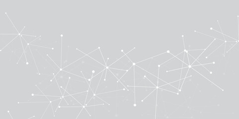 Abstract geometric background with connecting dots and lines with low poly triangle shapes. Polygonal Mesh Background Vector design digital technology concept Global network connection data structure. © Kainat 